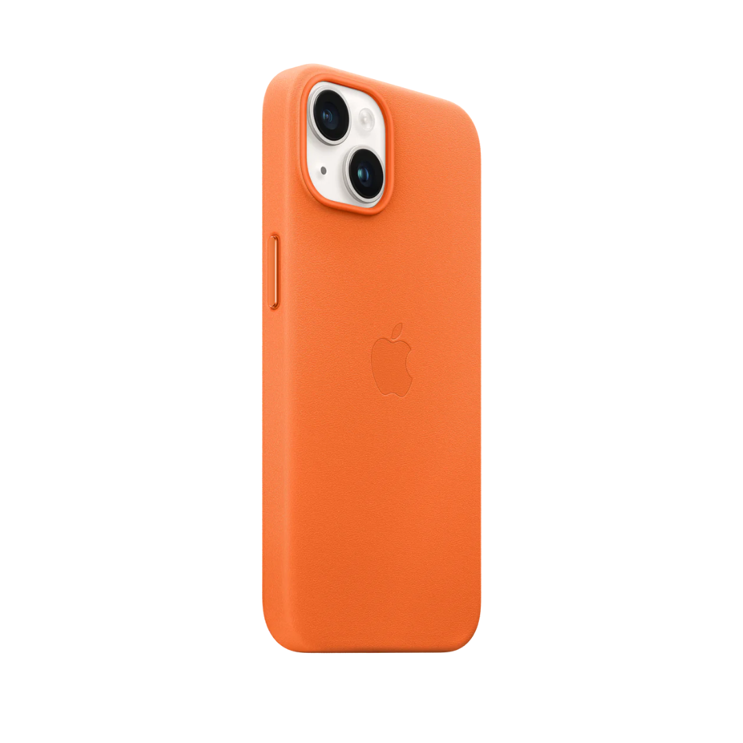 Leather Case - Orange - iPhone 15 Series