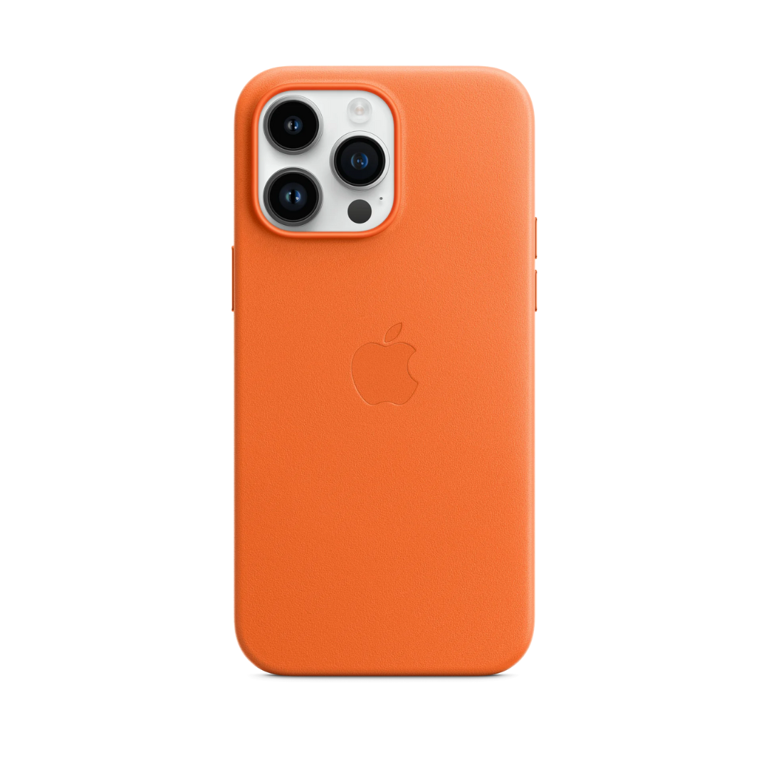 Leather Case - Orange - iPhone 15 Series