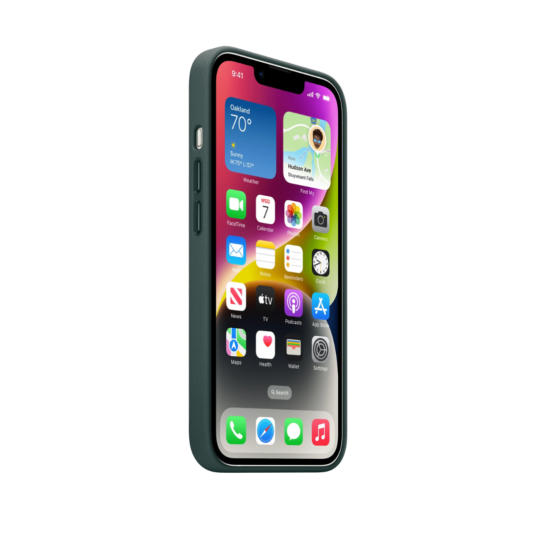 Lederhülle – Waldgrün – iPhone 14-Serie