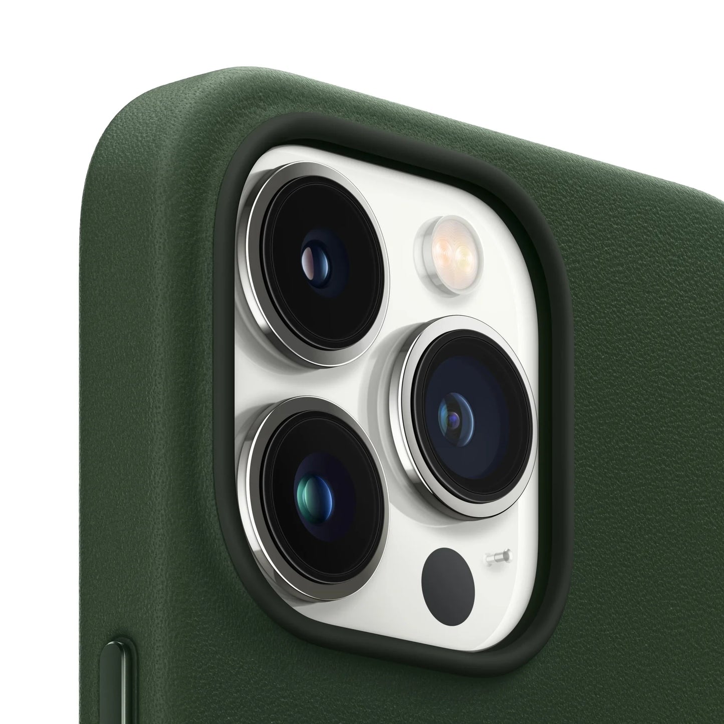 Funda de cuero - Verde Sequoia - Serie iPhone 13