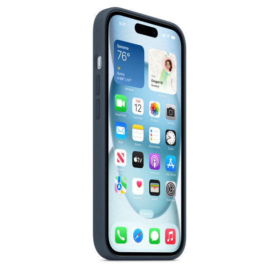 Capa de Silicone - Azul Tempestade (iPhone 15)