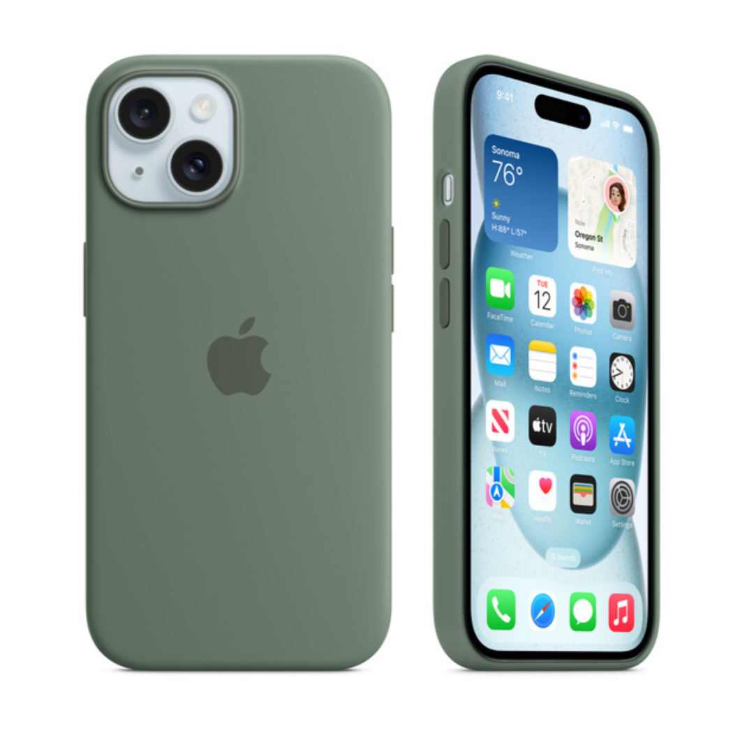 Capa de Silicone - Cipreste (iPhone 15)