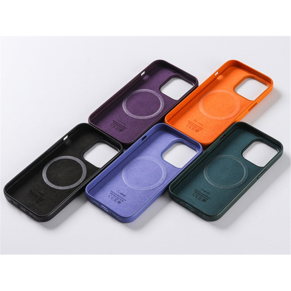 Funda de cuero - Marrón dorado - Serie iPhone 13