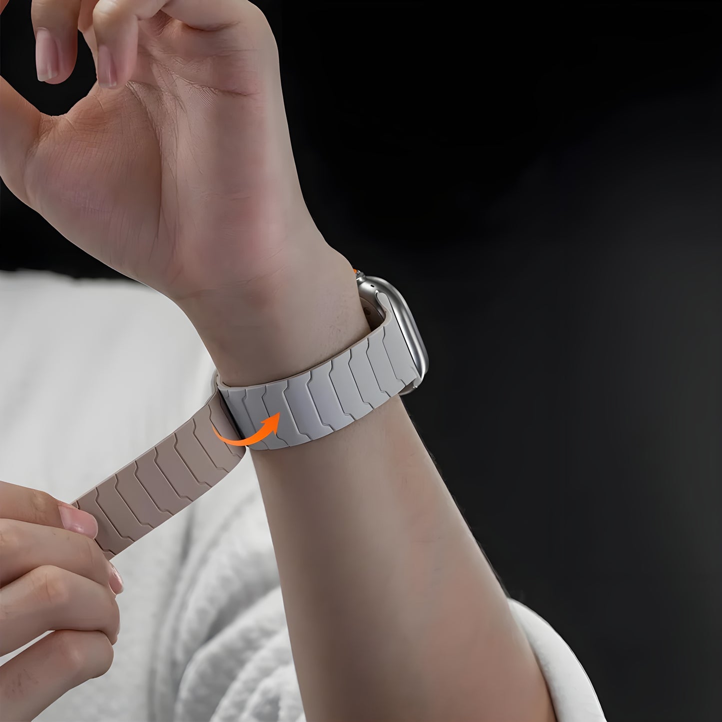 Magnetic Silicone Sports Band – Pro Design, Adjustable Fit for Apple Watch