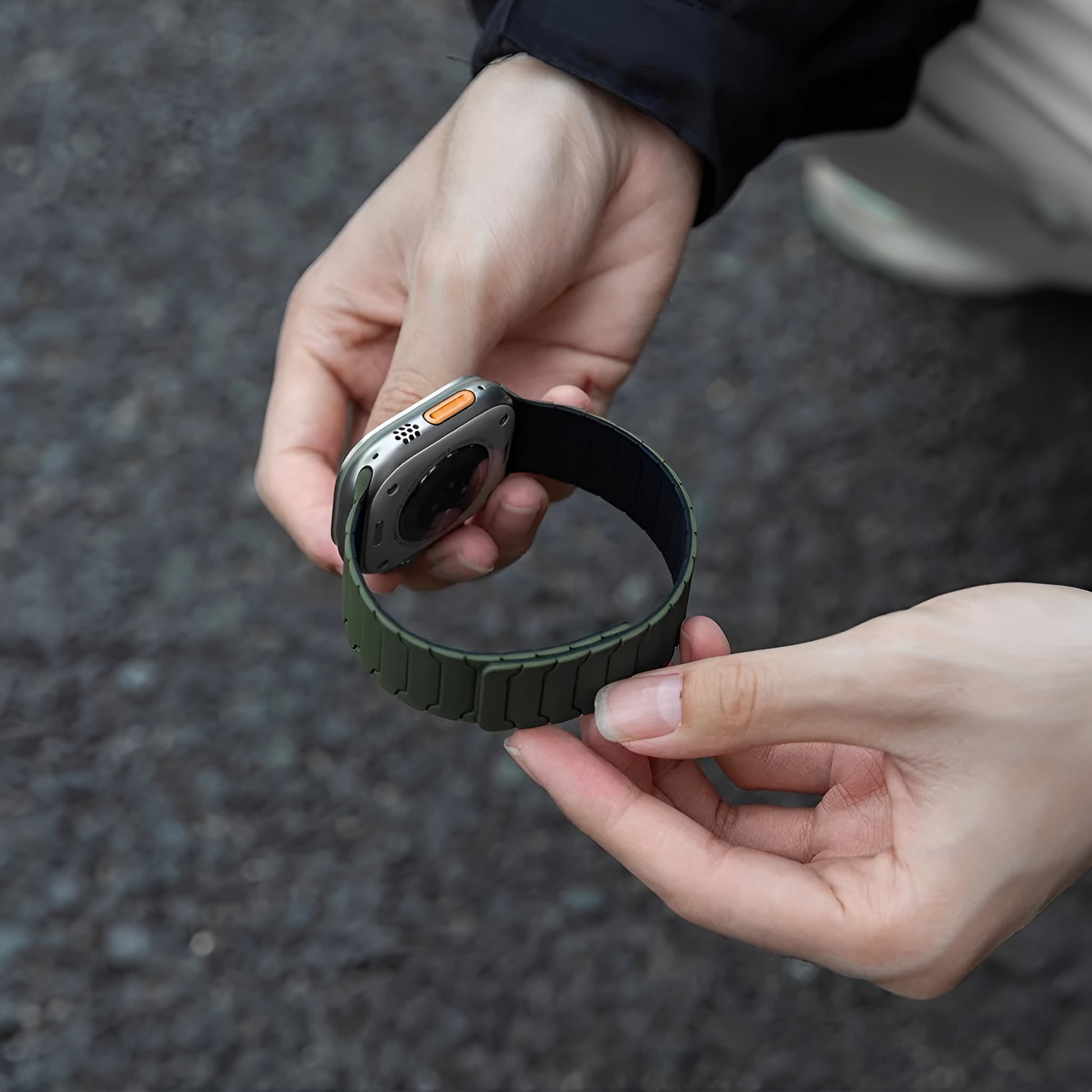 Magnetic Silicone Sports Band – Pro Design, Adjustable Fit for Apple Watch