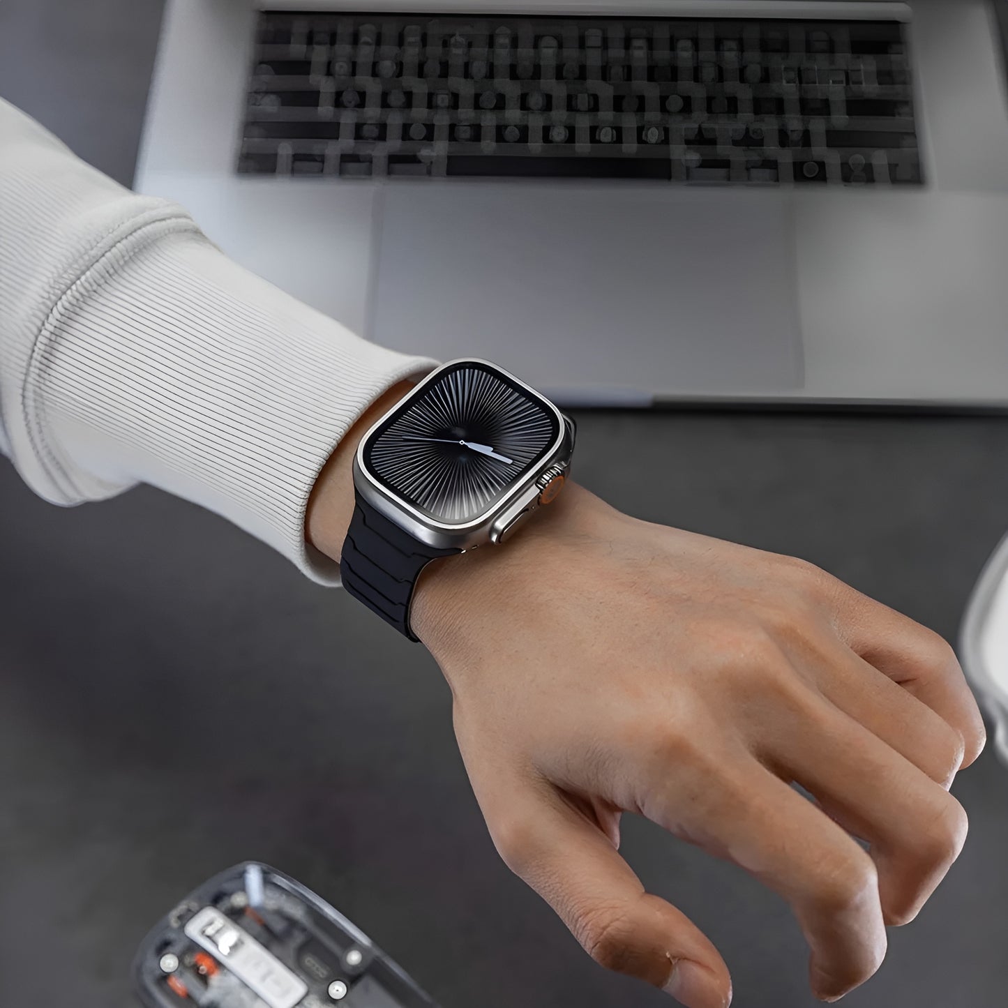 Magnetic Silicone Sports Band – Pro Design, Adjustable Fit for Apple Watch