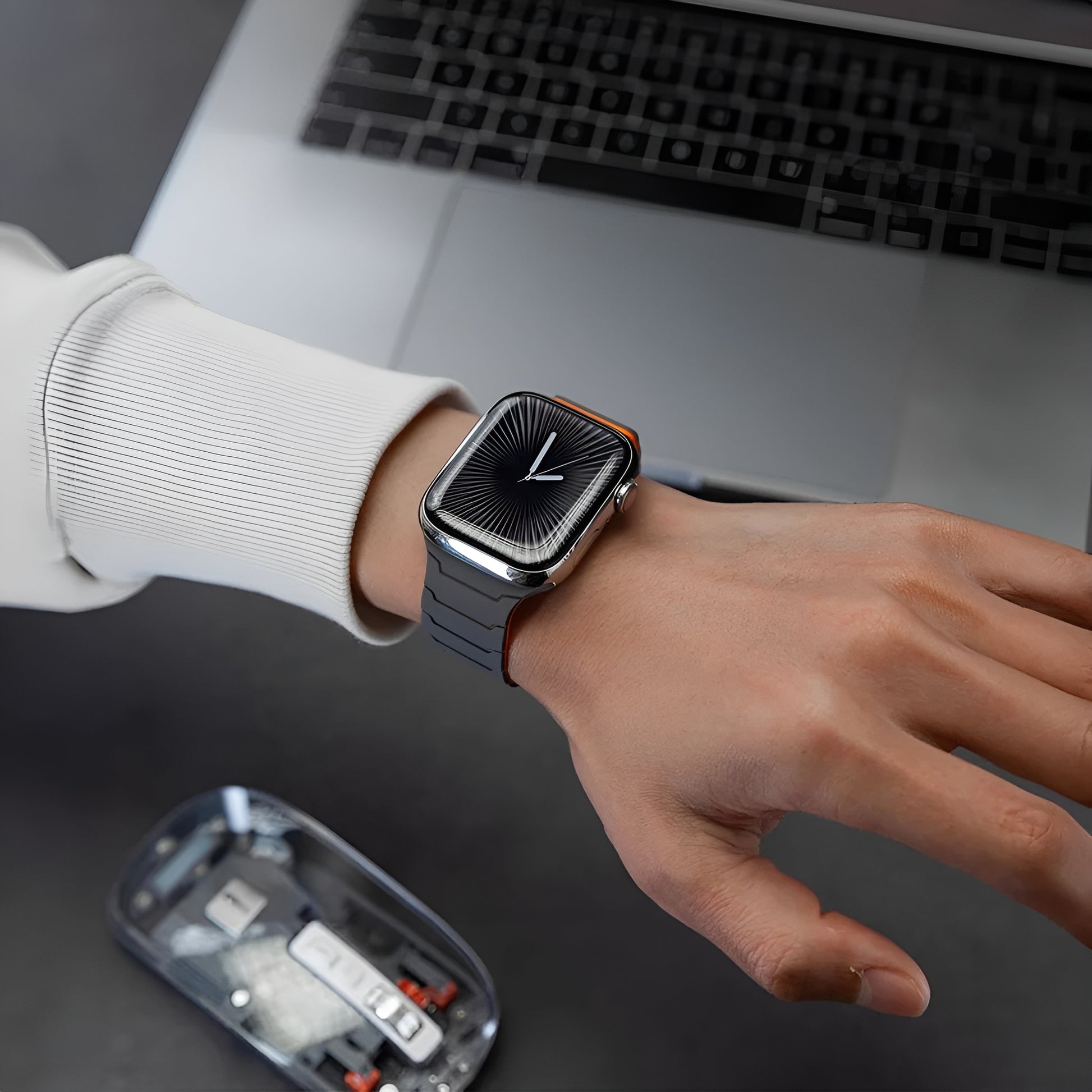 Magnetic Silicone Sports Band – Pro Design, Adjustable Fit for Apple Watch