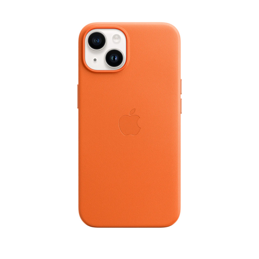 Funda de cuero - Naranja - Serie iPhone 14