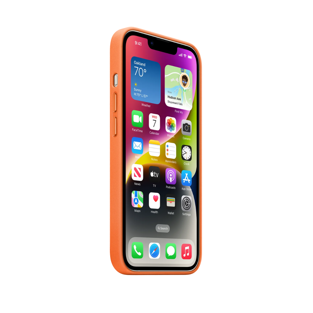 Leather Case - Orange - iPhone 14 Series