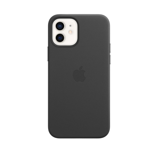 Funda de cuero - Negra - Serie iPhone 12