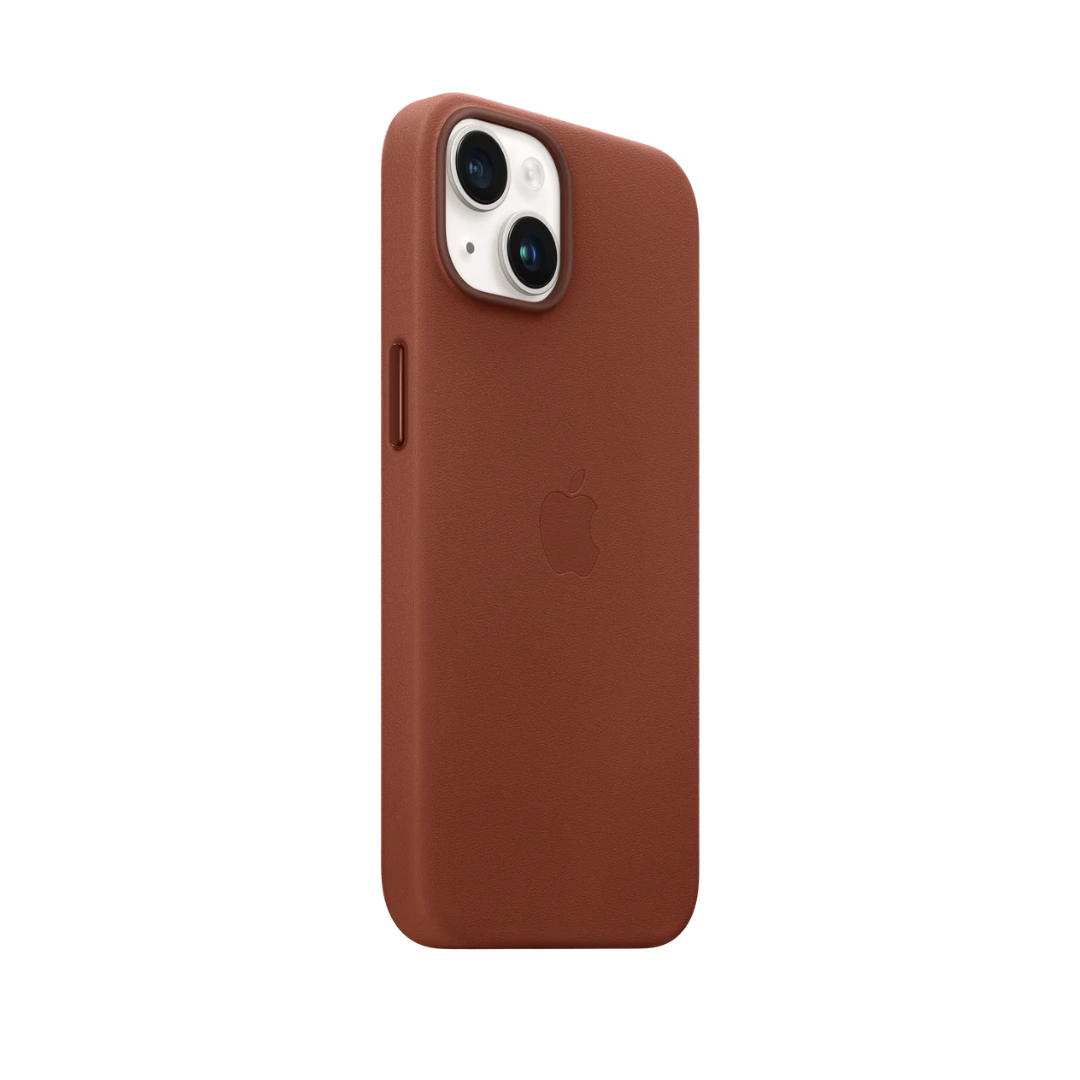 Funda de cuero - Umber - Serie iPhone 15