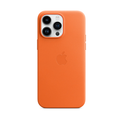 Lederhülle – Orange – iPhone 15-Serie