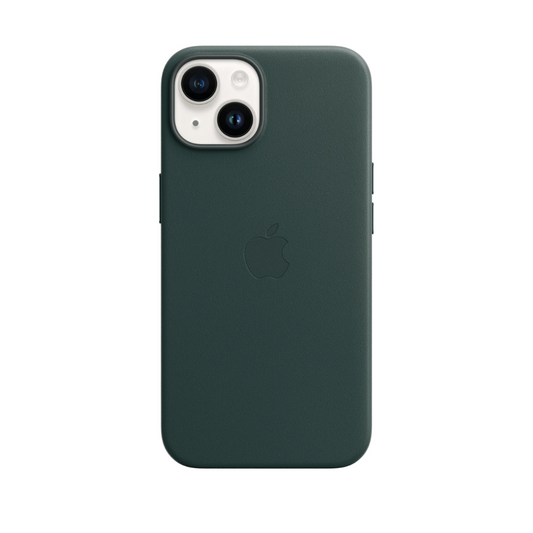 Étui en Cuir - Vert Forêt - Série iPhone 14