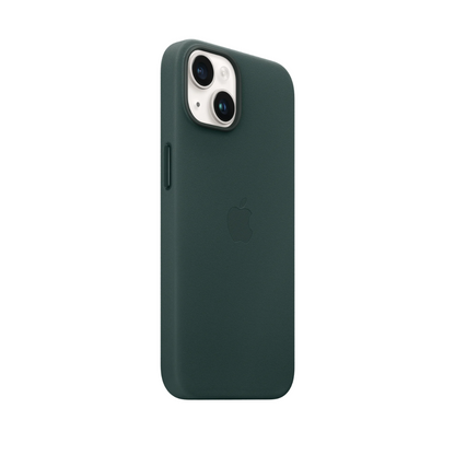 Capa de Couro - Verde Floresta - Série iPhone 14