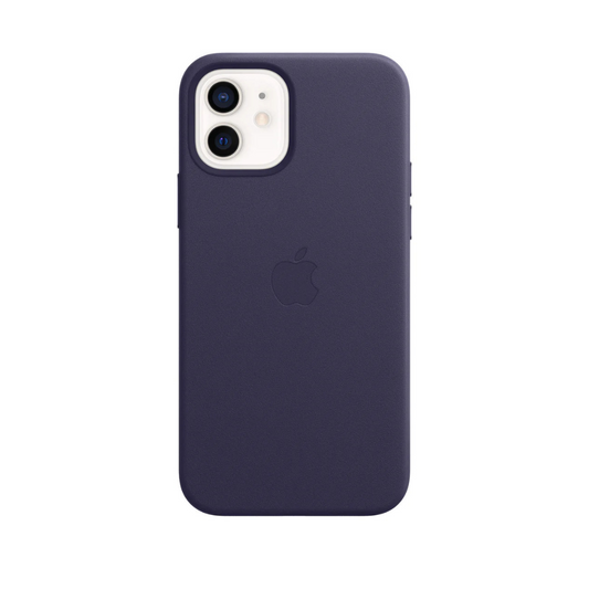 Capa de Couro - Violeta Profundo - Série iPhone 12