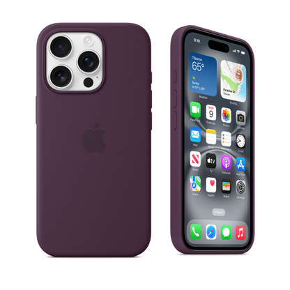 <tc>Coques en Silicone - Prune - Série iPhone 16</tc>