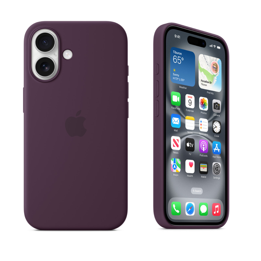 <tc>Coques en Silicone - Prune - Série iPhone 16</tc>