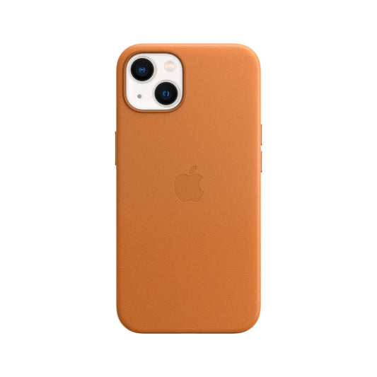 Funda de cuero - Marrón dorado - Serie iPhone 13