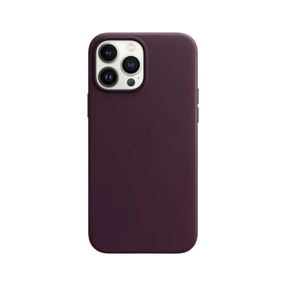 Funda de cuero - Cereza oscura - Serie iPhone 15