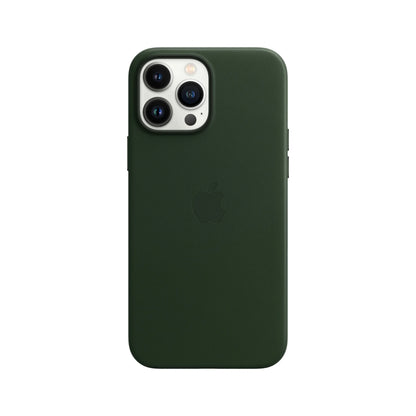Custodia in pelle - Verde sequoia - Serie iPhone 13