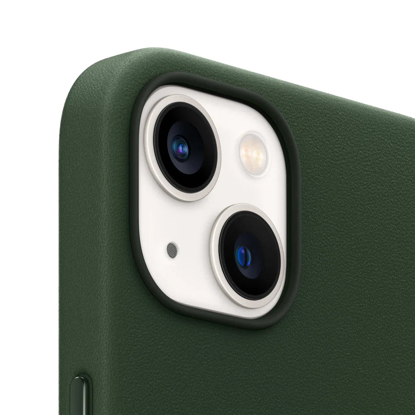 Étui en Cuir - Vert Séquoia - Série iPhone 13