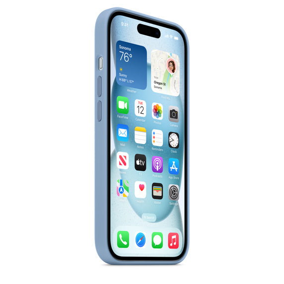 Capa de Silicone - Azul Inverno (iPhone 15)