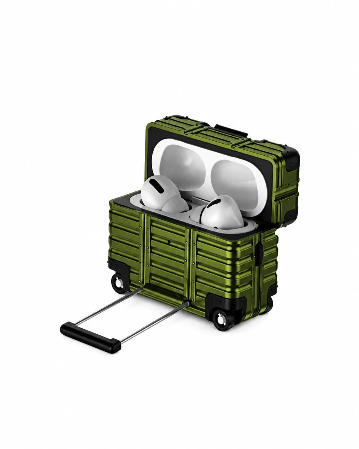 Royalty Cases Aluminium Case for AirPods in Army Green, view 1