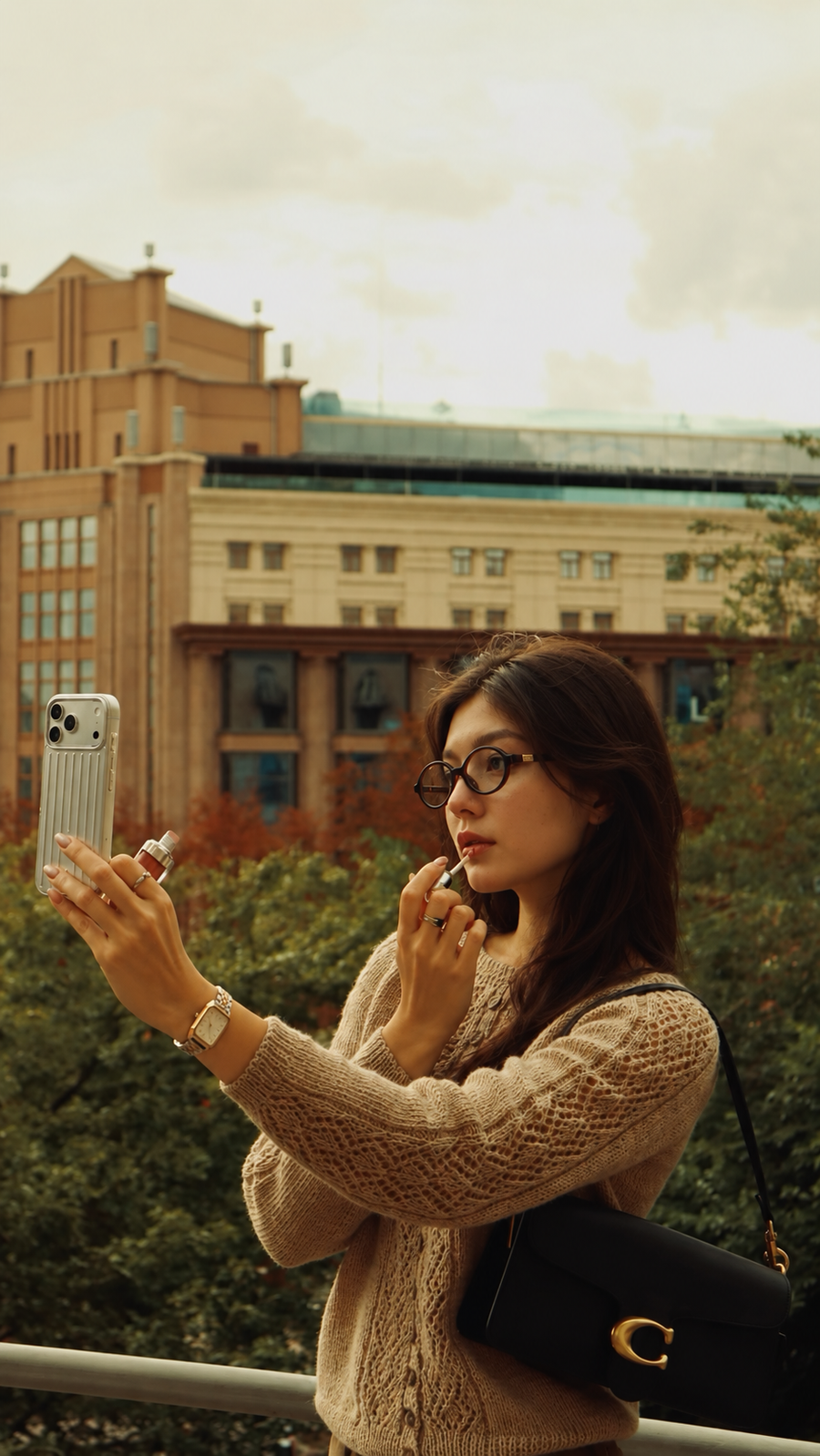 Silver Aluminium Case in the city