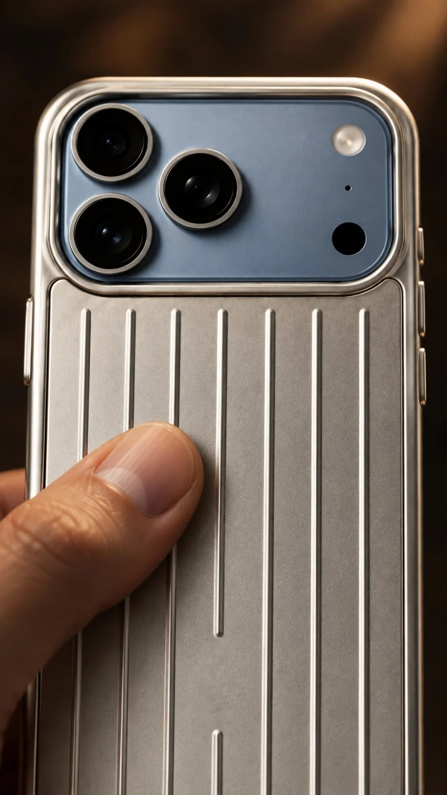 aluminium case detail thumb silver