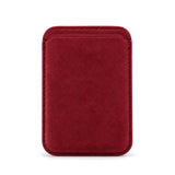Velluto MagSafe Wallet in Wine suede, outer side