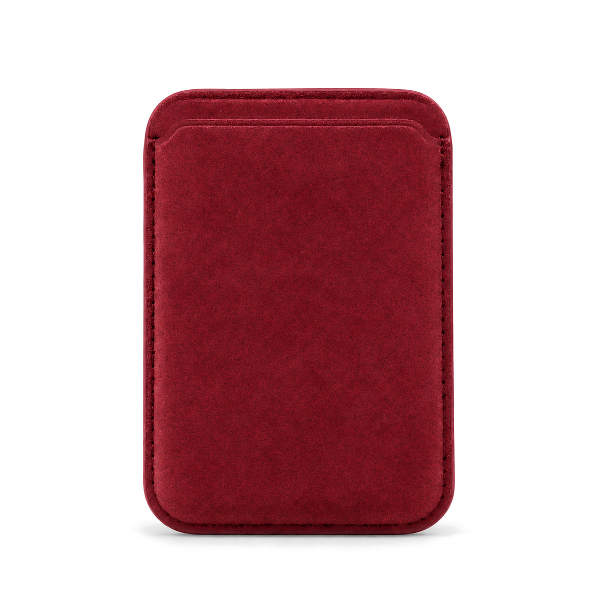 Velluto MagSafe Wallet in Wine suede, outer side