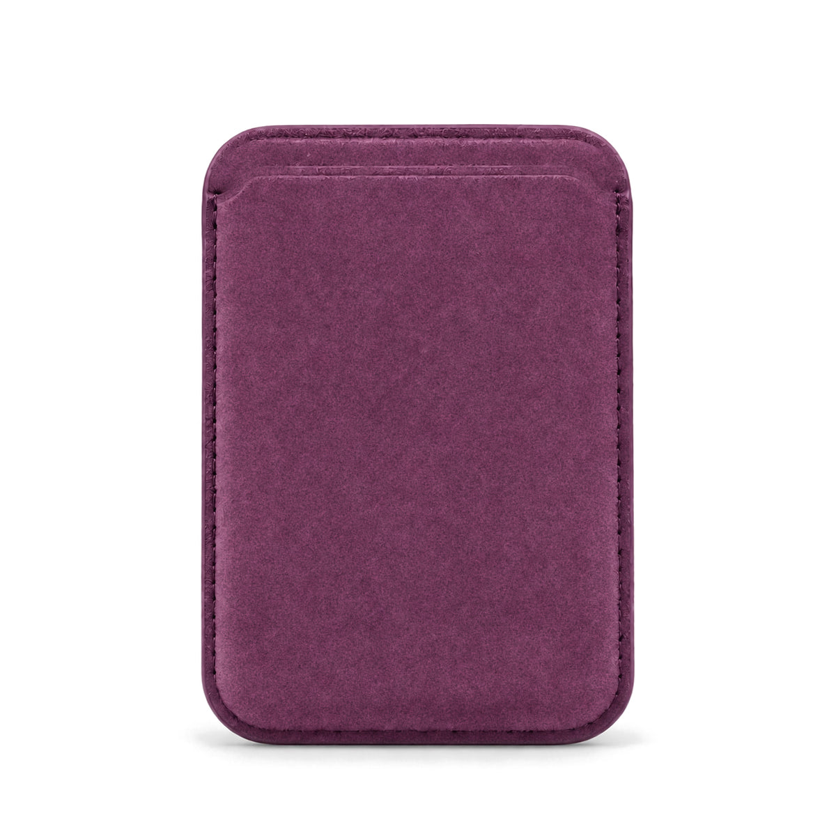 Velluto MagSafe Wallet in Burgundy suede, outer side