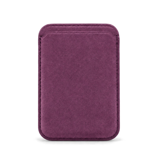 Velluto MagSafe Wallet in Burgundy suede, outer side