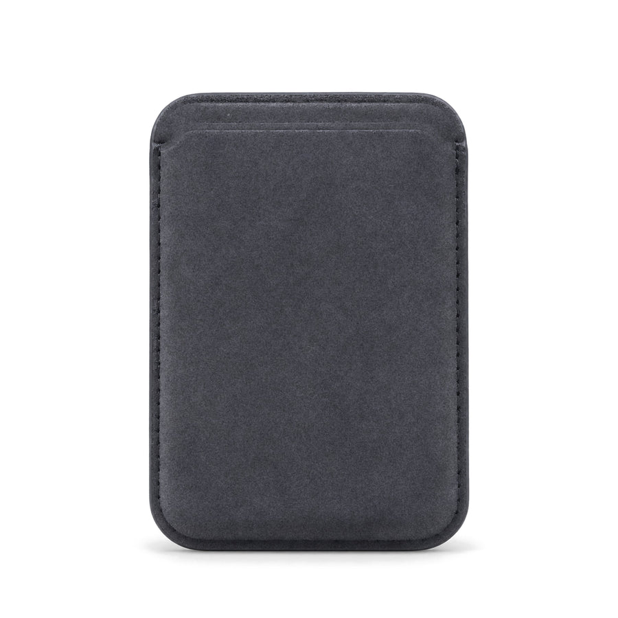 Velluto MagSafe Wallet in Graphite suede, outer side