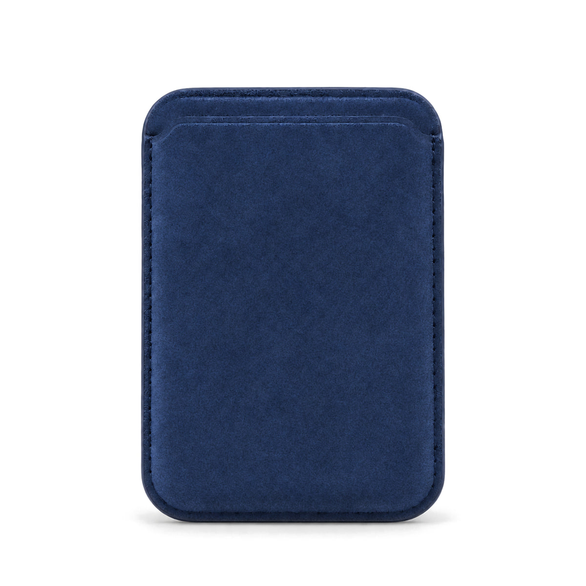 Velluto MagSafe Wallet in Navy suede, outer side