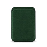 Velluto MagSafe Wallet in Forest Green suede, outer side