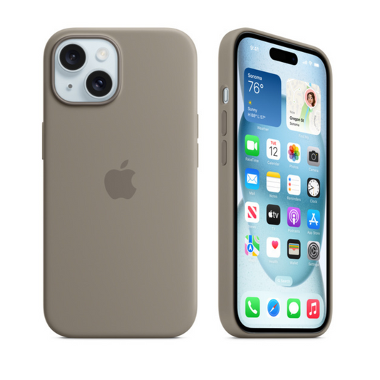 Coque en silicone - Argile (iPhone 15)