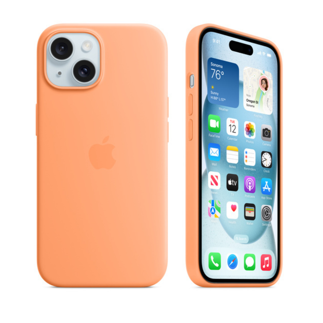 Silikonhülle - Orangensorbet (iPhone 15)