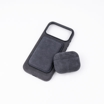 Velluto Case, MagSafe Wallet and AirPods Case in Graphite