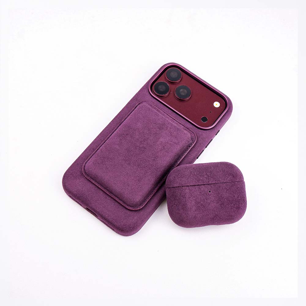 Velluto Case, MagSafe Wallet and AirPods Case in Burgundy