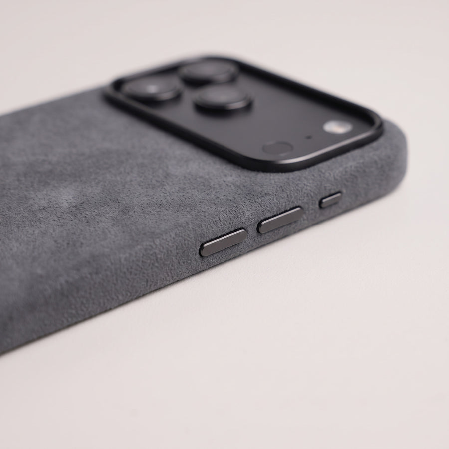 Metal buttons, raised camera frame