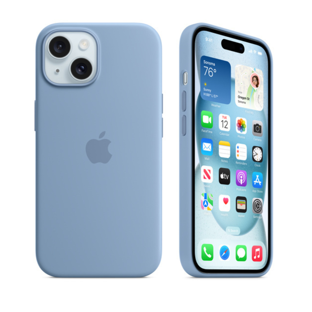 Capa de Silicone - Azul Inverno (iPhone 15)