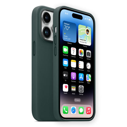 Lederhülle – Waldgrün – iPhone 14-Serie